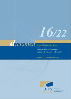 Dictamen 16/22, de 8 de noviembre, sobre el Anteproyecto de Ley de los servicios de prevención, extinción de incendios y salvamento